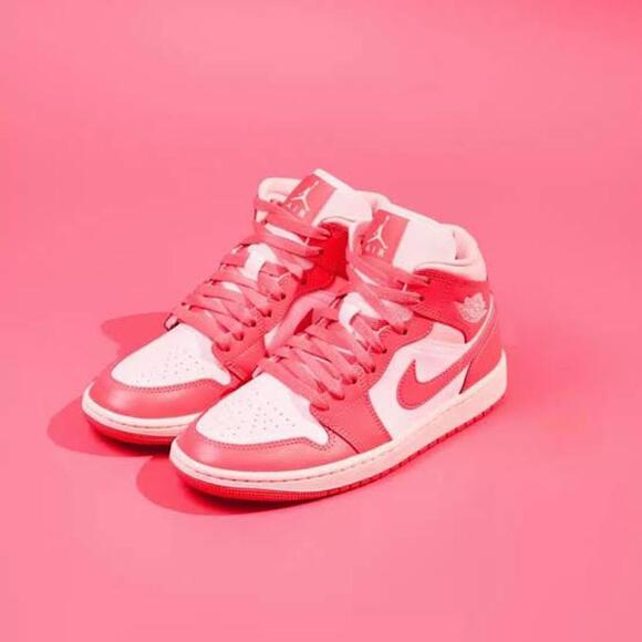 Jordan Other - Nike Air Jordan 1 Mid Sea Coral Atmosphere Pink White Men Size 7.5 (BQ6472-186)